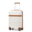 Maleta Kono 22x14x9 pulgadas Marrón Crema Ligera con Cerradura TSA