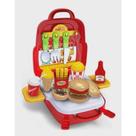 Maleta Mochila Lanches Fast Food Chef para as brincar se divertido fazendo lanches.