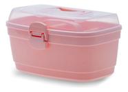 Maleta Multiuso Manicure Esmalte Maquiagem Rosa - Grande Maleta Multiuso Manicure Esmalte Maquiagem Rosa - Grande