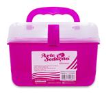 Maleta Multiuso Manicure Pedicure Esmalte Maquiagem Rosa Maleta Multiuso Manicure Pedicure Esmalte Maquiagem Rosa