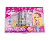 Maleta P/ Pintura Escolar 68 Peças Glam Girls - Wellmix REF: WE3902