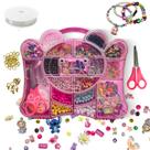 Maleta Panda Menina miçangas, entremeios, letras, pingentes, bolinhas 8mm, monte e crie artesanato pulseiras infantil 1670 pçs