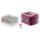 Maleta Para 34 Esmaltes Profissional Esmaltebag Porta Acetona Rosa Dompel