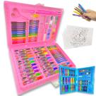 Maleta Pintura Infantil Menina Estojo 86 Peças P/ Colorir