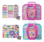Maleta Plus Biju Collection Miçangas Rosa e Azul - DMTOYS