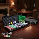 Maleta Poker 500 Fichas Com Numeracao Kit Completo Prata