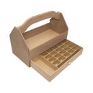 Maleta Porta Esmalte Maquiagem com Gaveta e 22 Divisorias Mdf Madeira