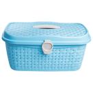 Maleta Rattan Frasqueira Infantil Azul