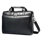 Maleta Samsonite Slim em Couro Preto - 16 Polegadas