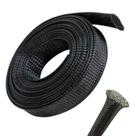 Malha tubo expansivel trançado 12mm preto rolo 10 metros Malha tubo expansivel trançado 12mm preto rolo 10 metros