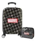 Malinha Escolar Mala Bordo Infantil 4 Rodinhas Marvel Estojo