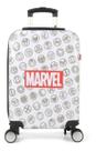 Malinha Escolar Mala Bordo Infantil Viagem 4 Rodinhas Marvel Branco