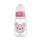 Mamadeira 150ml Rosa Com Sistema Anticólica Urso Bico Silicone Anatômico Bebê Criança Plasútil