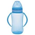 Mamadeira Aquarela Big Com Alça 330ml Bico Orto Azul Kuka