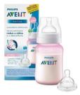 Mamadeira Avent Classic 260ml Com Bico Extra Tamanho 3 Rosa