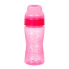 Mamadeira Baby Go Silicone Ortodôntica Wide Neck Colors Rosa 270ml