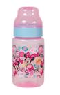 Mamadeira Baby Go Silicone Ortodôntica Wide Neck Minnie Baby Rosa 300ml