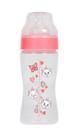 Mamadeira Baby Go Silicone Redondo Wide Neck Marie Rosa 270ml