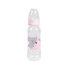 Mamadeira Bico Macio com Tampa Higiênica Rosa Coala Menina 240ml BabyGo