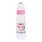 Mamadeira Bico Macio com Tampa Higiênica Rosa Unicórnio 240ml BabyGo