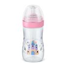 Mamadeira Bico Silicone Redondo Disney 6m+ 300ml Rosa Lillo