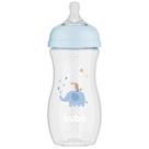 Mamadeira Buba Easy Flow Elefante Azul 330ml Bico +4m