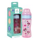 Mamadeira Com Bico Ortodontico Wide Neck 270ml Rosa Minnie Disney