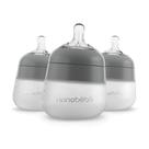 Mamadeira de bebê NANOBÉBÉ Flexy Silicone Anticólica, 150 ml, pacote com 3