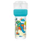 Mamadeira de Silicone Azul Super Divertida 260ml - Lillo