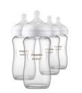 Mamadeira de Vidro Philips Avent Natural 240ml - Pacote com 4
