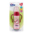 Mamadeira Lillo Sonho Bico de Silicone Ortodôntico Desenhos Sortidos 240ml 6+Meses Rosa Ref 609731