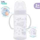 Mamadeira lolly big dreams com alca 350ml silicone orto branca