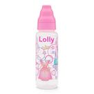 Mamadeira Lolly Tip Bico de Silicone Ortodôntico Líquidos Ralos Desenhos Sortidos Rosa 240ml