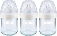 Mamadeira NUK Simply Natural Glass 120mL, pacote com 3