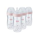 Mamadeira NUK Simply Natural SafeTemp Girl 250 ml, pacote com 4 Mamadeira NUK Simply Natural SafeTemp Girl 250 ml, pacote com 4