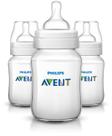 Mamadeira Philips Avent Anticólica 260mL Transparente 3 peças