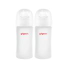 Mamadeira PIGEON com Revestimento de Silicone, Boca Larga, 240 ml, Kit com 2