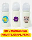 Mamadeira pokemon iogurte peach grape original