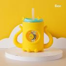Mamadeiras de bebê copo de mamadeira para bebês copos de aprendizagem de bebê fofos de desenho animado vidro borosilicato silicone amarelo