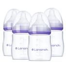 Mamadeiras Lansinoh Anti-Colic 150ml, pacote com 4 mamilos lentos Mamadeiras Lansinoh Anti-Colic 150ml, pacote com 4 mamilos lentos