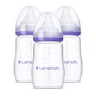 Mamadeiras Lansinoh Anti-Colic 240 mL, 3 unidades, com mamilos M Mamadeiras Lansinoh Anti-Colic 240 mL, 3 unidades, com mamilos M