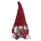 Mamae noel decorativa vermelha e cinza com led - 35cm Mamae noel decorativa vermelha e cinza com led - 35cm