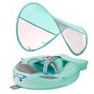 Mambobaby Float Baby Float Baby Float com dossel Flutuador de piscina não inflável para bebês de 3 a 24 meses, sem capotar, treinador de natação infantil, flutuador de água para bebês de 3 a 24 meses, sem capotamento, verde