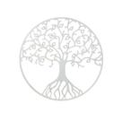 mandala 30 cm arvore frutos vida mdf 3mm branco