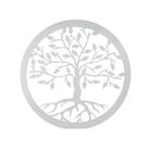 mandala 30 cm arvore raizes mdf 3mm branco