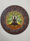 Mandala Arvore Bodhi 65cm pintada à mão MDF 6mm
