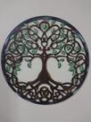 Mandala Arvore da vida 60cm diâmetro vazada pintada à mão