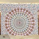 Mandala Bless International Peacock para pendurar na parede 137x152cm