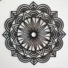 Mandala de MDF de 3mm Modelo 03 Tamanho 70x70cm