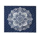 Mandala de tapeçaria para pendurar na parede azul marinho floral 150x130cm Mandala de tapeçaria para pendurar na parede azul marinho floral 150x130cm